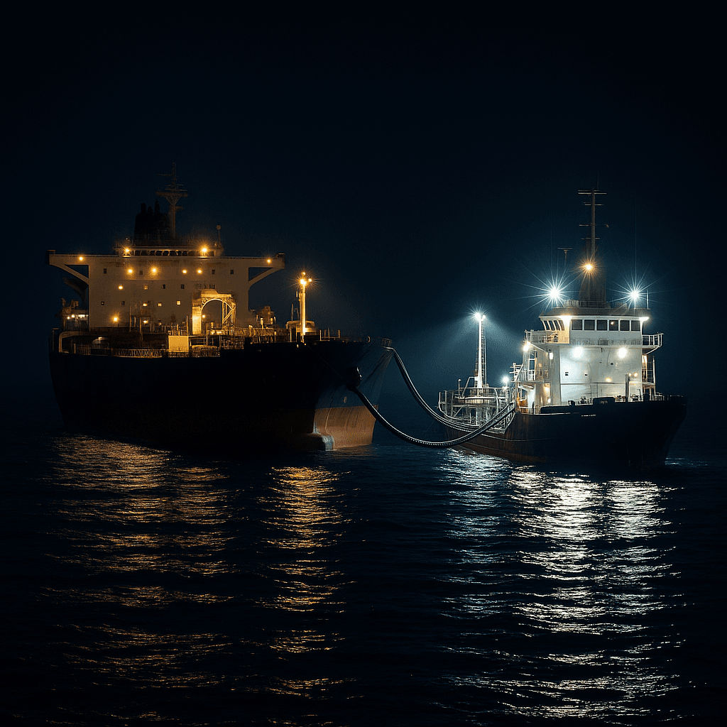 Marine supply & bunkering illustration