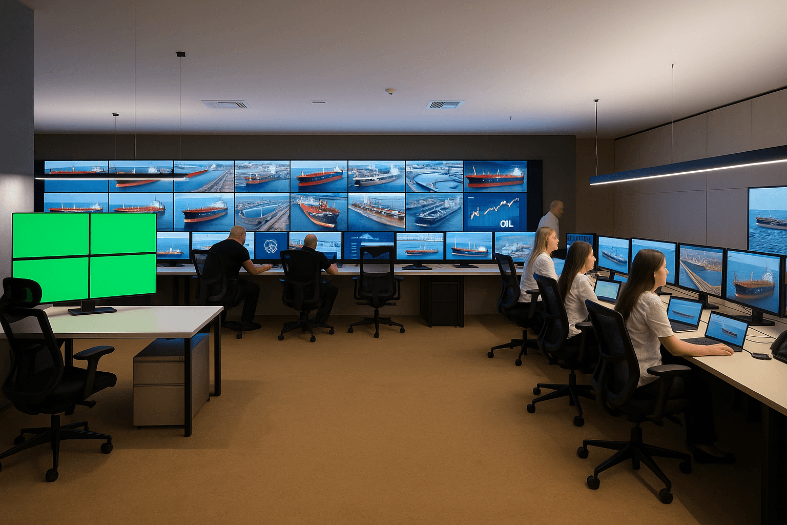 Logistics & terminal services illustration